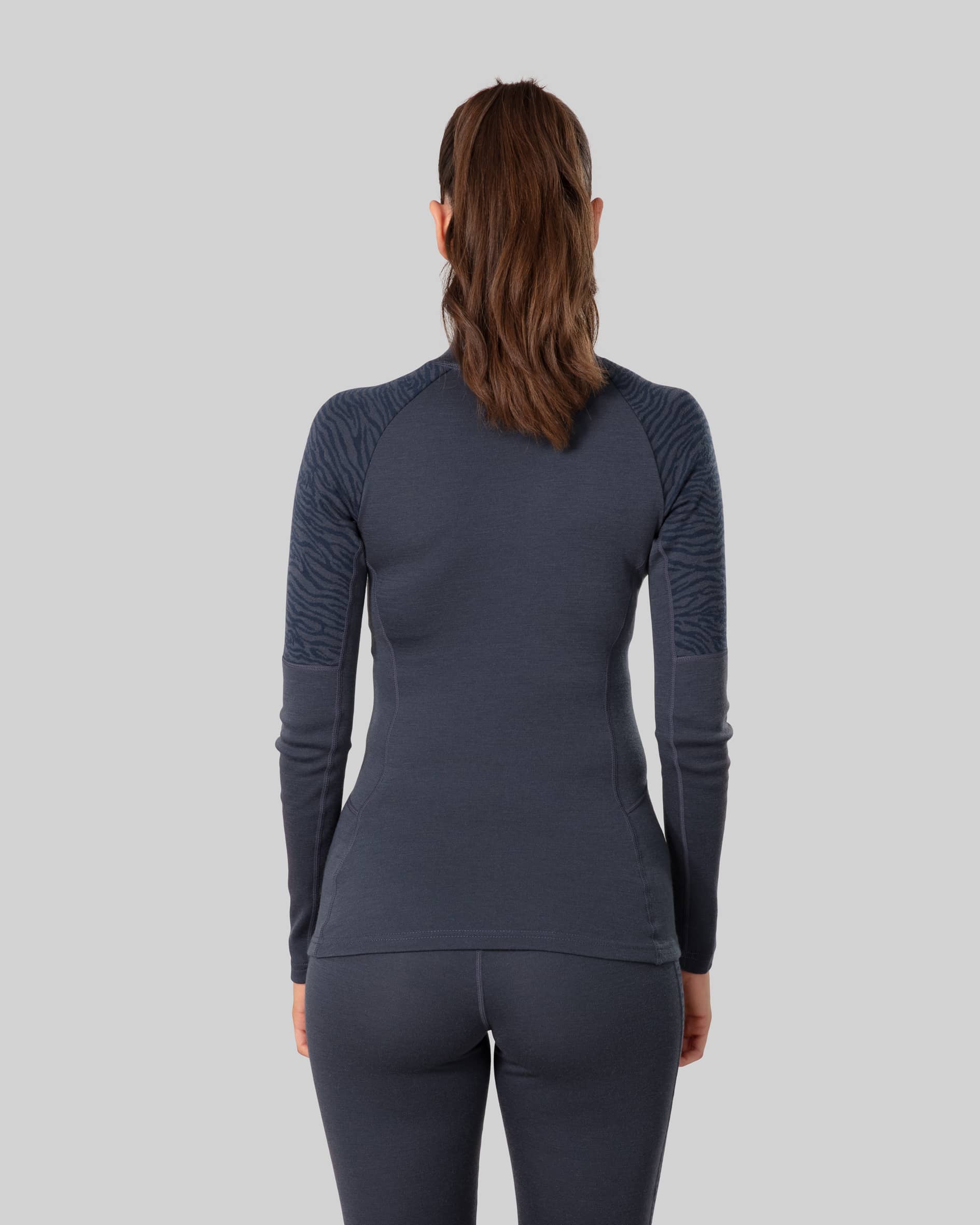 Elevate Wool Half Zip - Grey/Blue