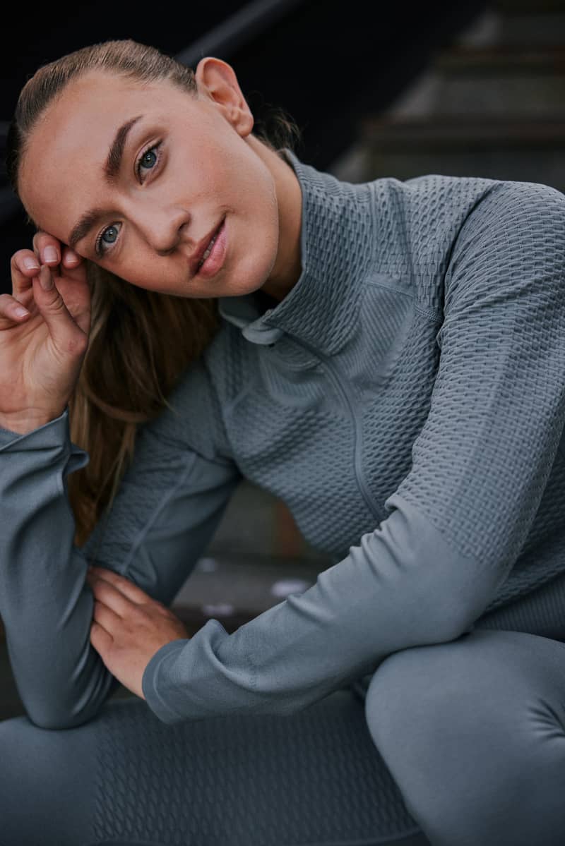 Vision Wool Seamless Midlayer Jacket - Blue/Green