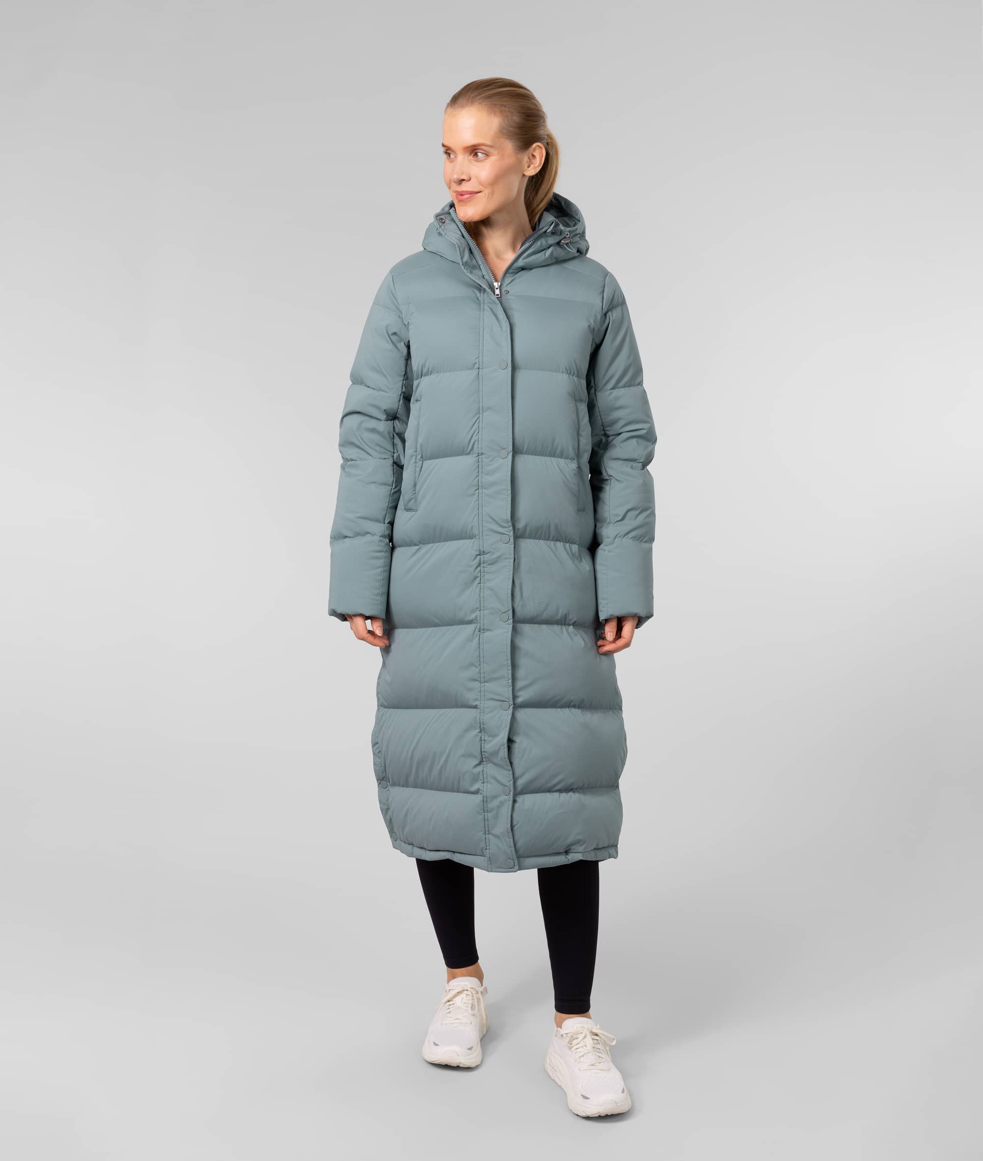 Escape Down Long Coat - Blue/Green