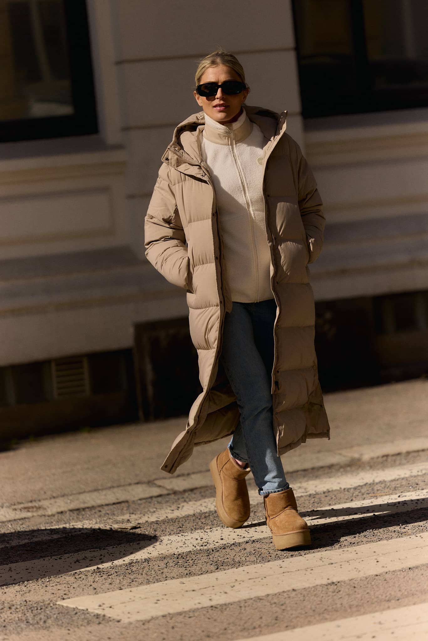 Escape Down Long Coat - Dark beige