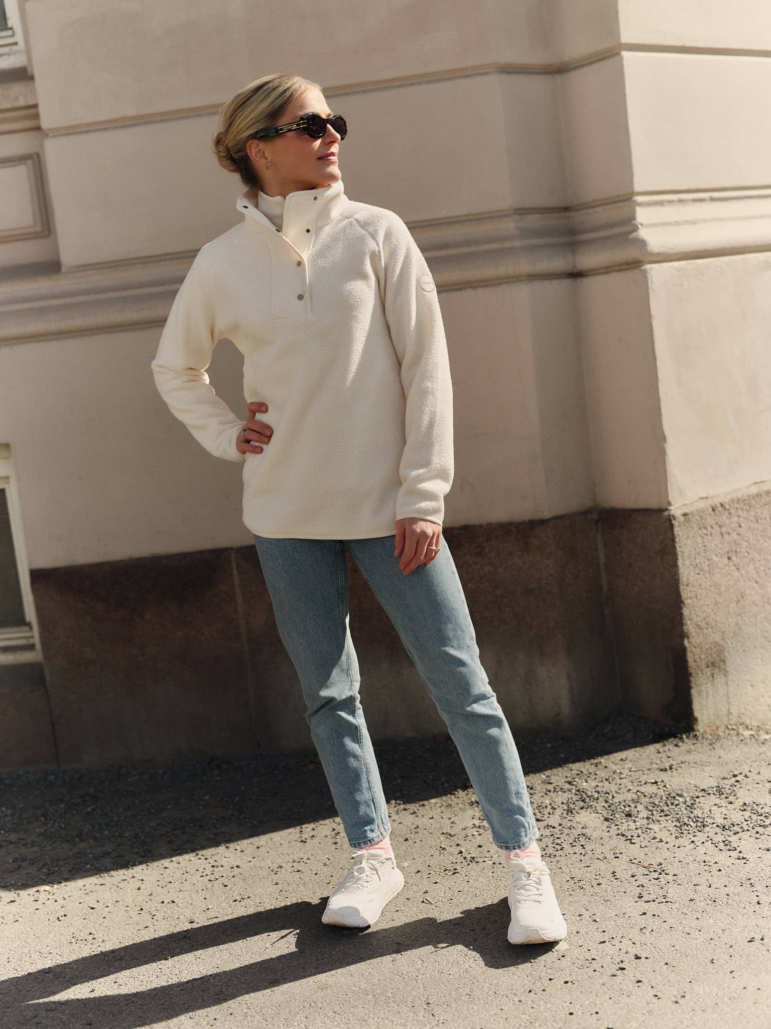 Fusion Pile Oversized Henley - Tofu white Fusion Pile Oversized Henley - Tofu white