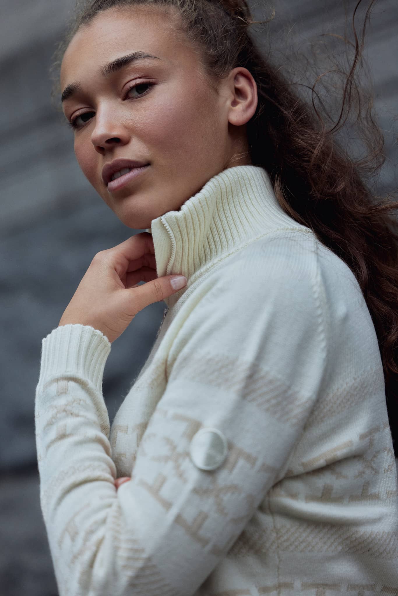 Dalsbygda Woolmix Halfzip Sweater - Tofu white Dalsbygda Woolmix Halfzip Sweater - Tofu white
