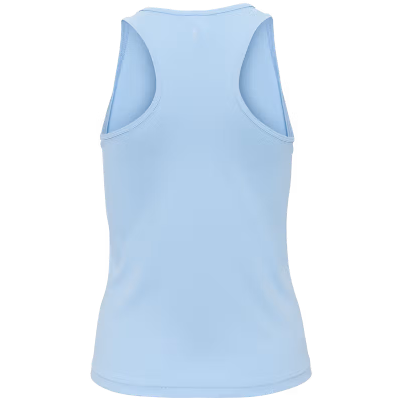 Back of the light blue Johaug Energy Singlet showing the racerback cut for optimal flexibility during training.